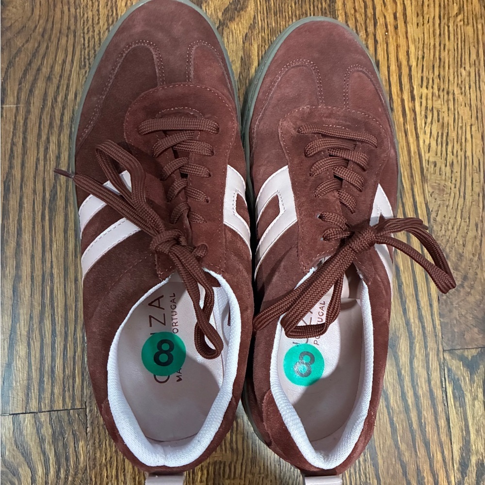 Marshalls Women's Brown and Pink Suede Sneakers